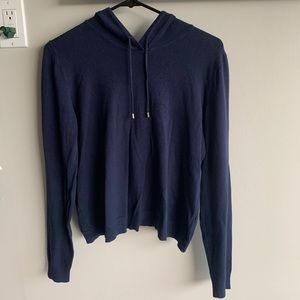 Fabletics Cropped Hoodie - Navy Blue